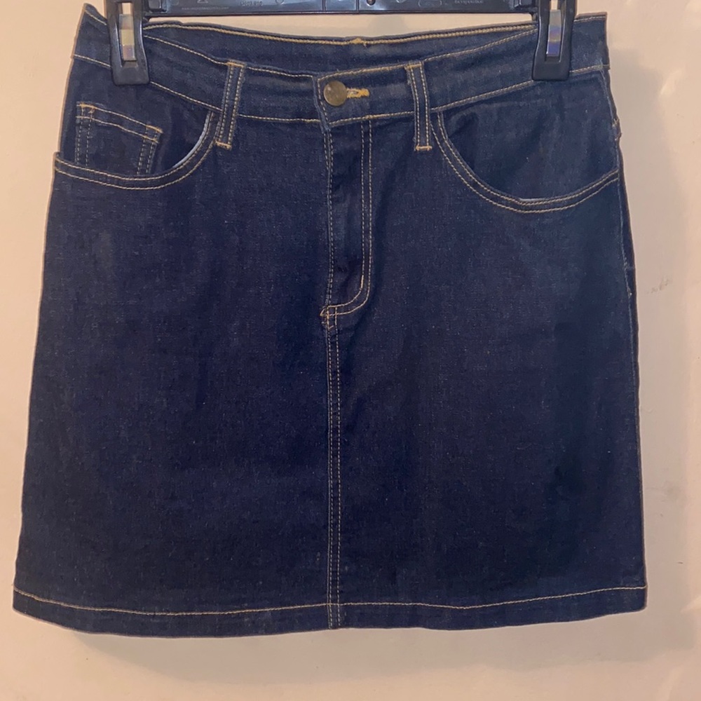 Denim mini skirt- large